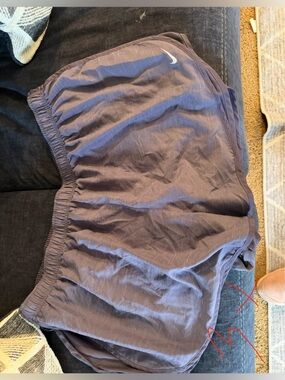 Nike Women's Athletic Shorts in purple Gray with White Swoosh